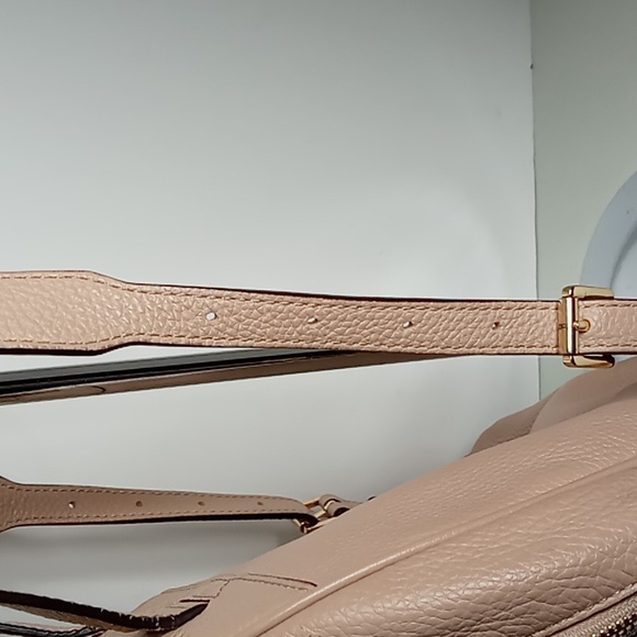 Michael Kors Pebble Leather Backpack - Blush Beige- Medium - Picture 11 of 14